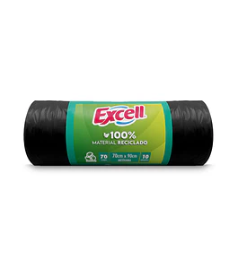 BOLSA DE BASURA EXCELL 100% RECICLADA 70*90 10Un.