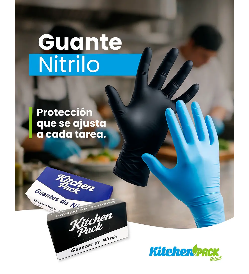 Guantes Nitrilo azul Talla M 