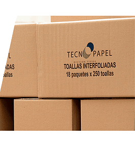 Toallas Interfoliadas Tecnopapel 18 paquetes  de 250 und.