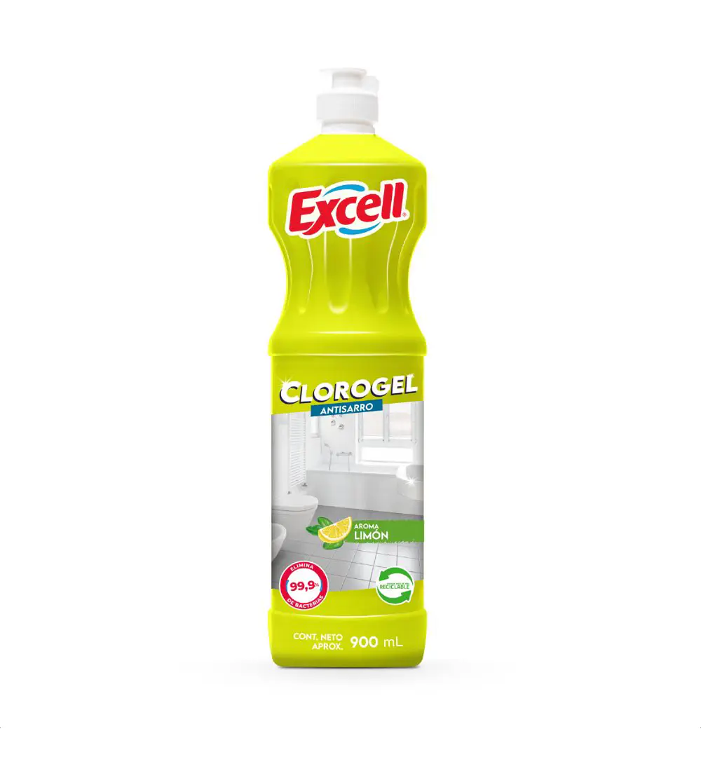 Cloro Gel Excell Anti Sarro Limón 900 Ml