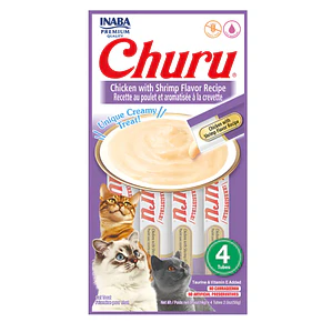 Churu Gato Pollo y Camarón, 4 Tubos