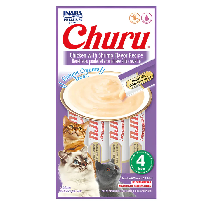 Churu Gato Pollo y Camarón, 4 Tubos 1