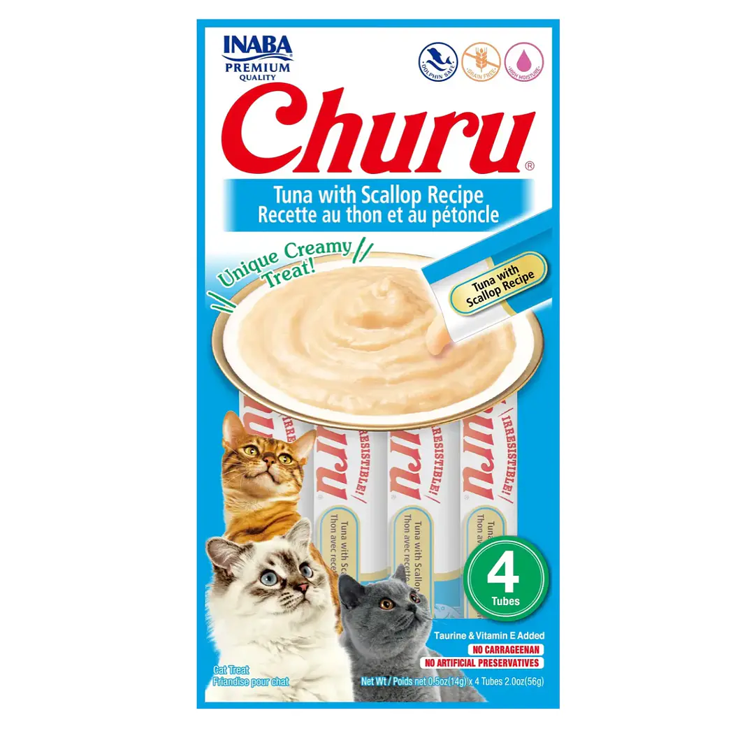 Churu Gato Atún con Ostión, 4 Tubos 1