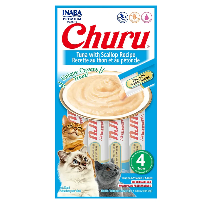 Churu Gato Atún con Ostión, 4 Tubos 1