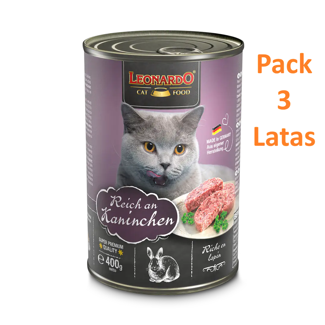 Leonardo Pack 3 Latas Conejo 400 Gramos 1