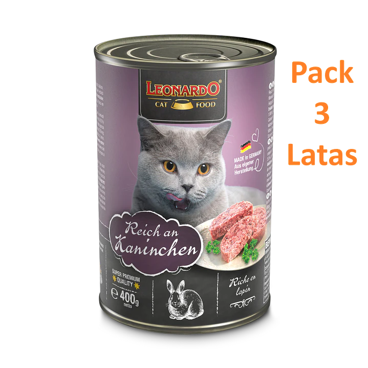 Leonardo Pack 3 Latas Conejo 400 Gramos 1