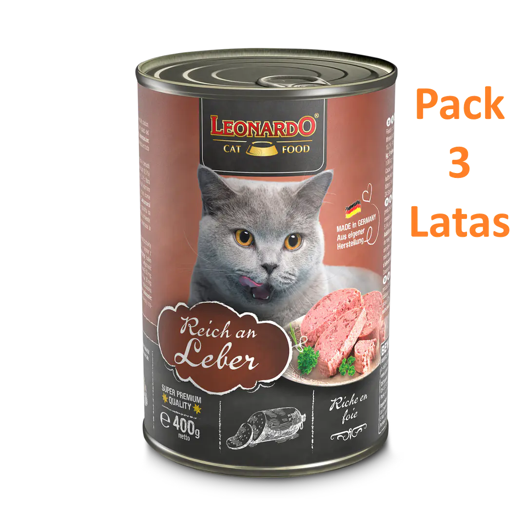 Leonardo Pack 3 Latas Hígado 400 Gramos 1