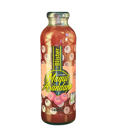Pack  Limonada Maqui Arándano Vidrio 475 ml 12 unidades