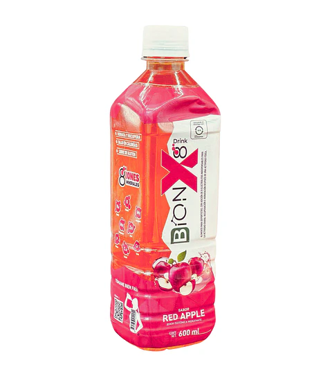  Bebida Hidratante BIONX8 de 600ML RED APPLE 12u