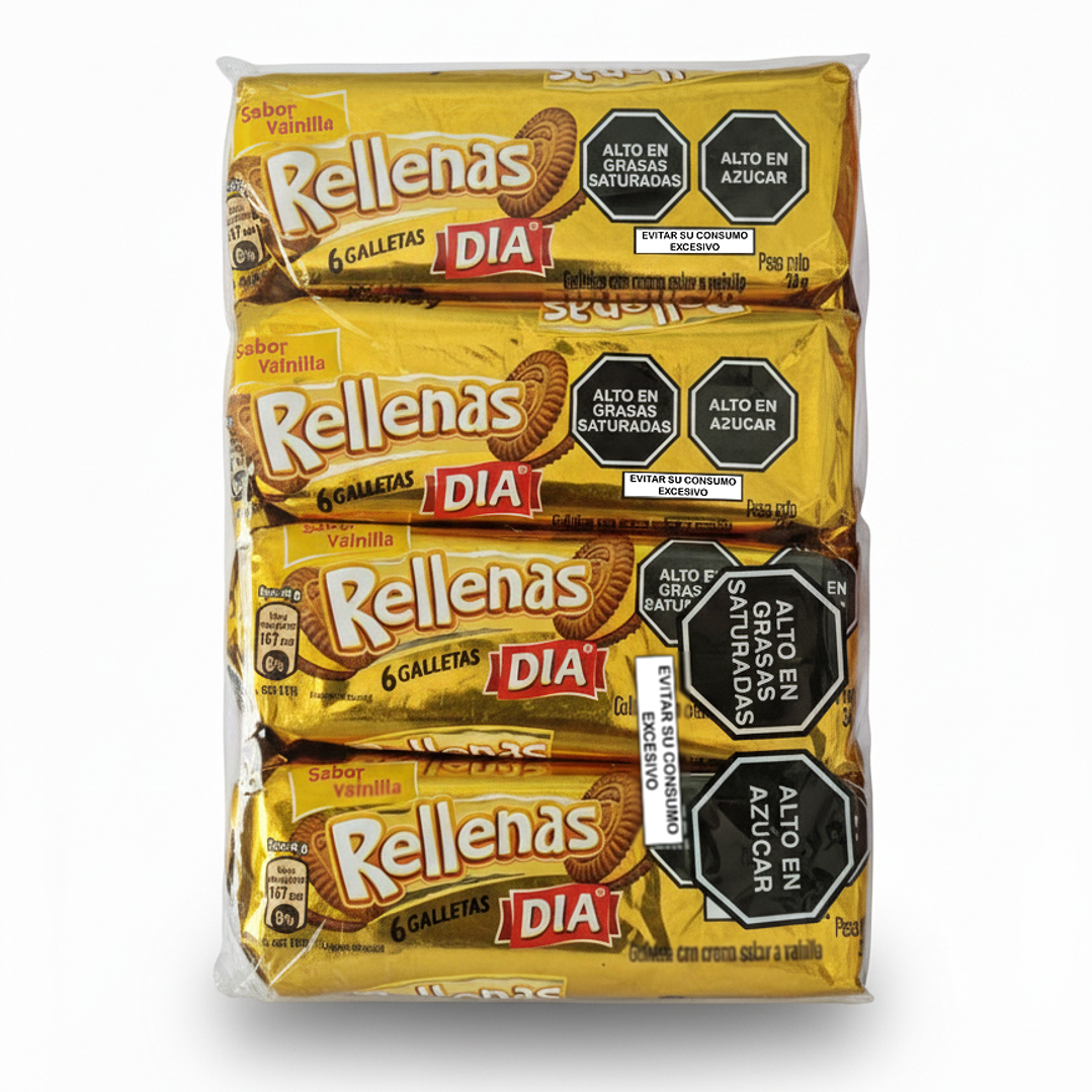 Galletas rellenitas bolsa x 6 3