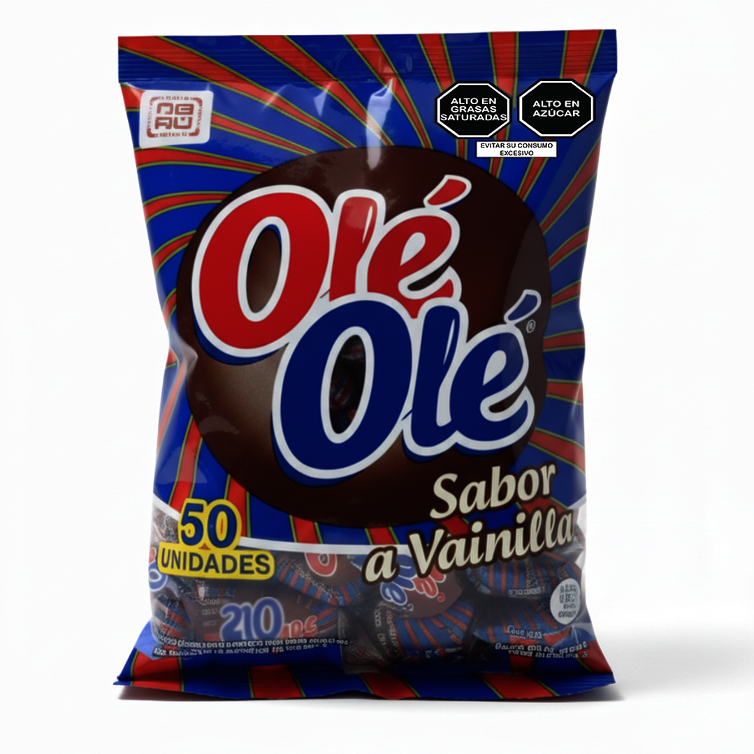 Ole Ole Sabor a Vainilla - Paquete de 50 Unidades 1