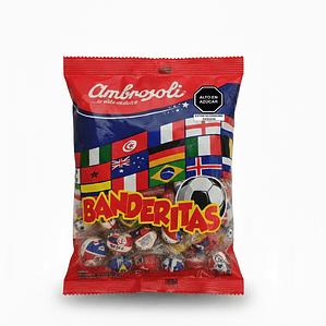 Caramelos Ambrosoli Banderitas - Paquete de 80 Unidades (280g)