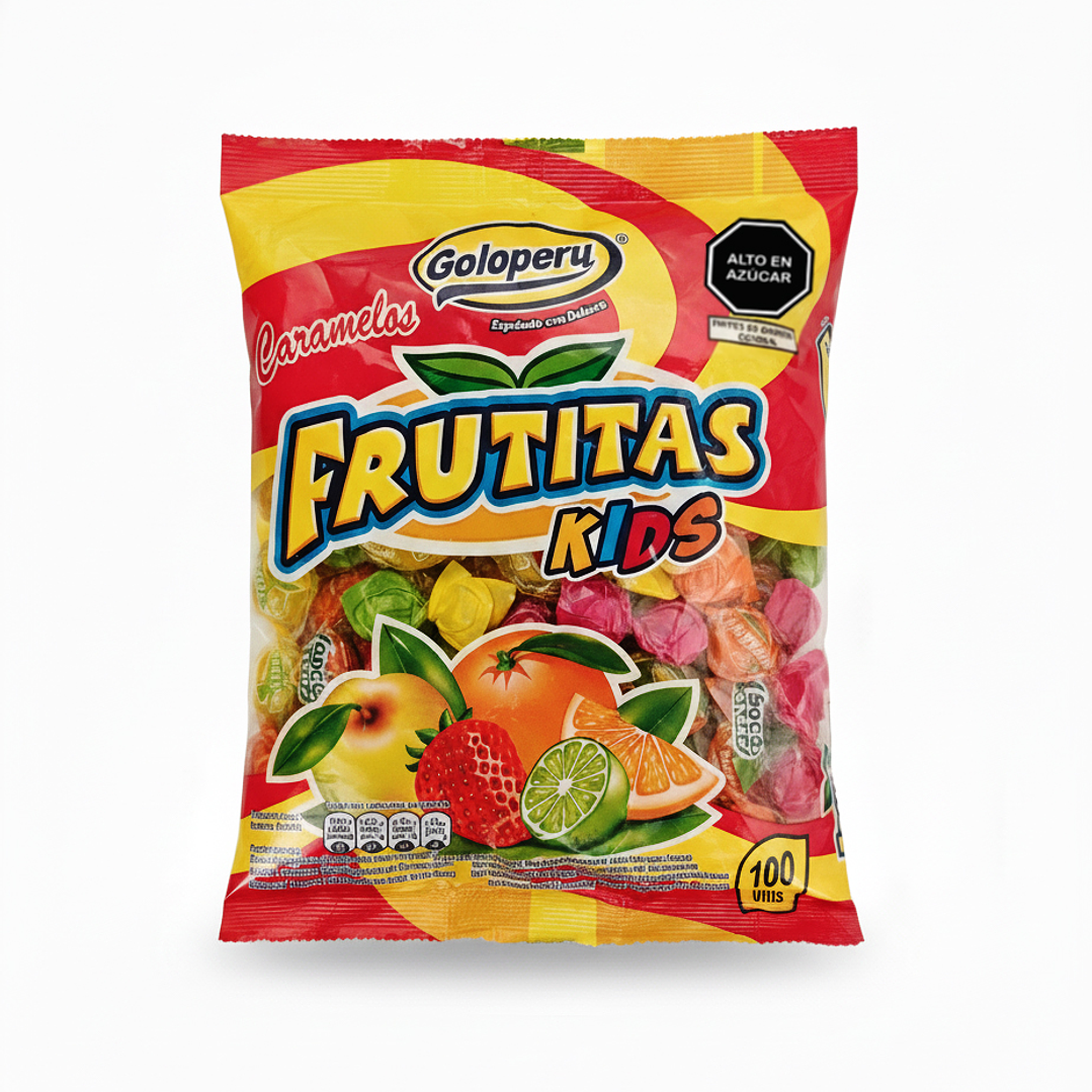 Caramelos Goloperu Frutitas Kids - Paquete de 100 Unidades (250g) 2