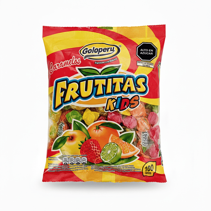 Caramelos Goloperu Frutitas Kids - Paquete de 100 Unidades (250g) 2