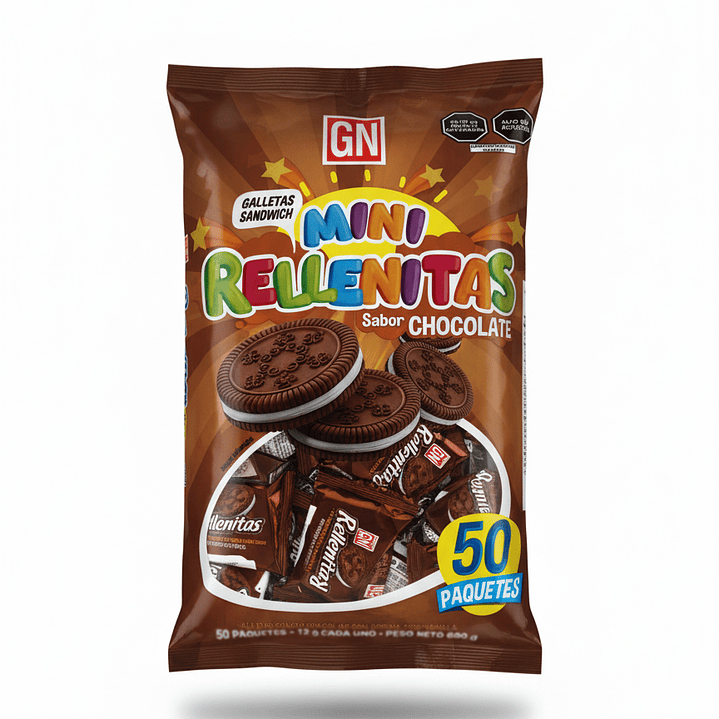 Galletas Mini Rellenitas Bolsa x 50und 1