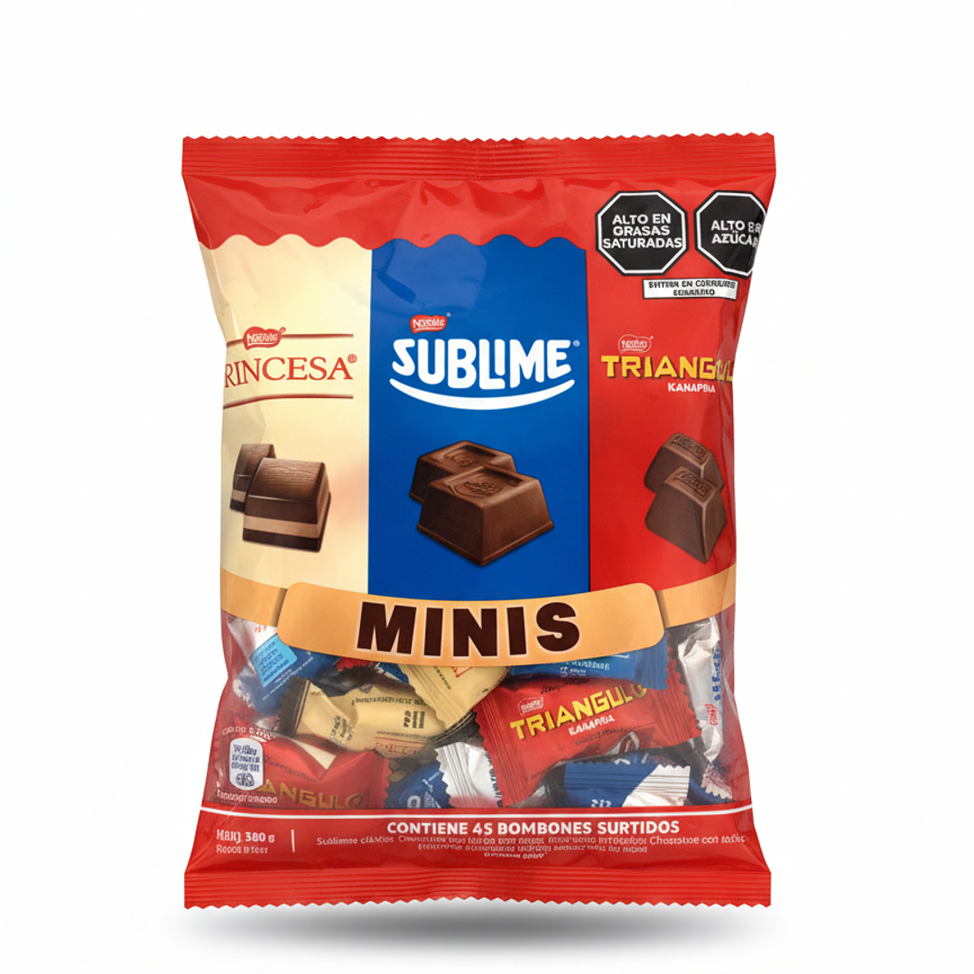 Multipack Mix Nestlé Mini - Princesa, Sublime y Triángulo (45 Unid - 360g) 1