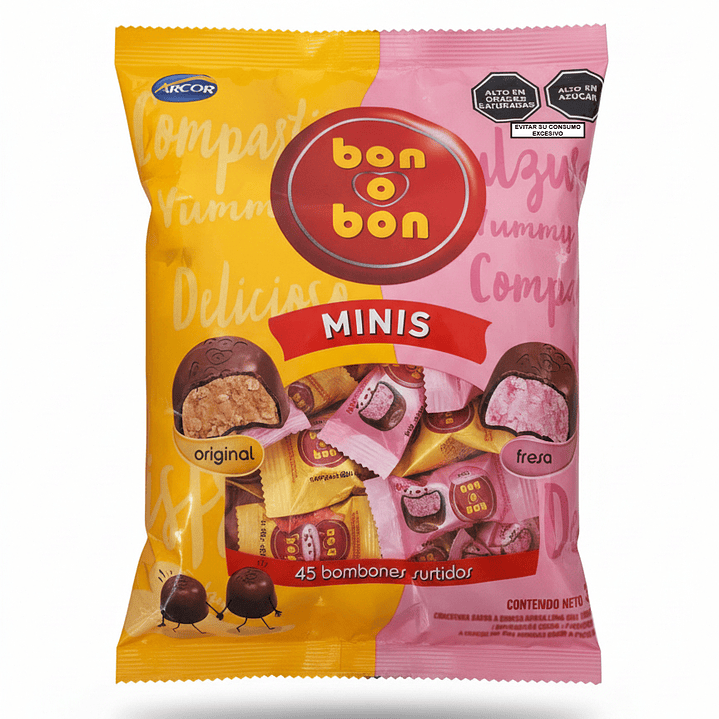 Bombones Bon o Bon Mini Surtidos - 45 Unidades (360g) 1