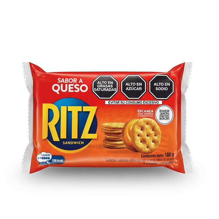 Galleta Ritz sabor Queso pack x 6 und 1