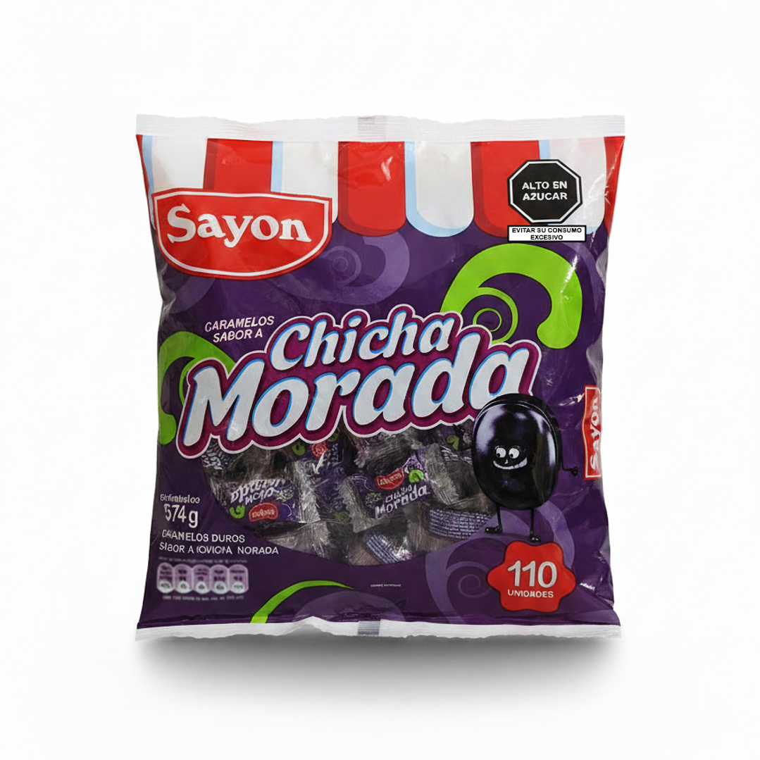 Caramelos Sayon de Chicha Morada - Paquete de 110 Unidades (374g) 1