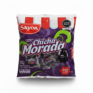 Caramelos Sayon de Chicha Morada - Paquete de 110 Unidades (374g)