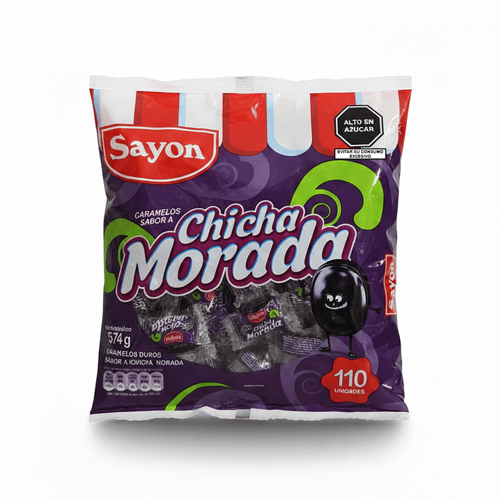 Caramelos Sayon de Chicha Morada - Paquete de 110 Unidades (374g) 1