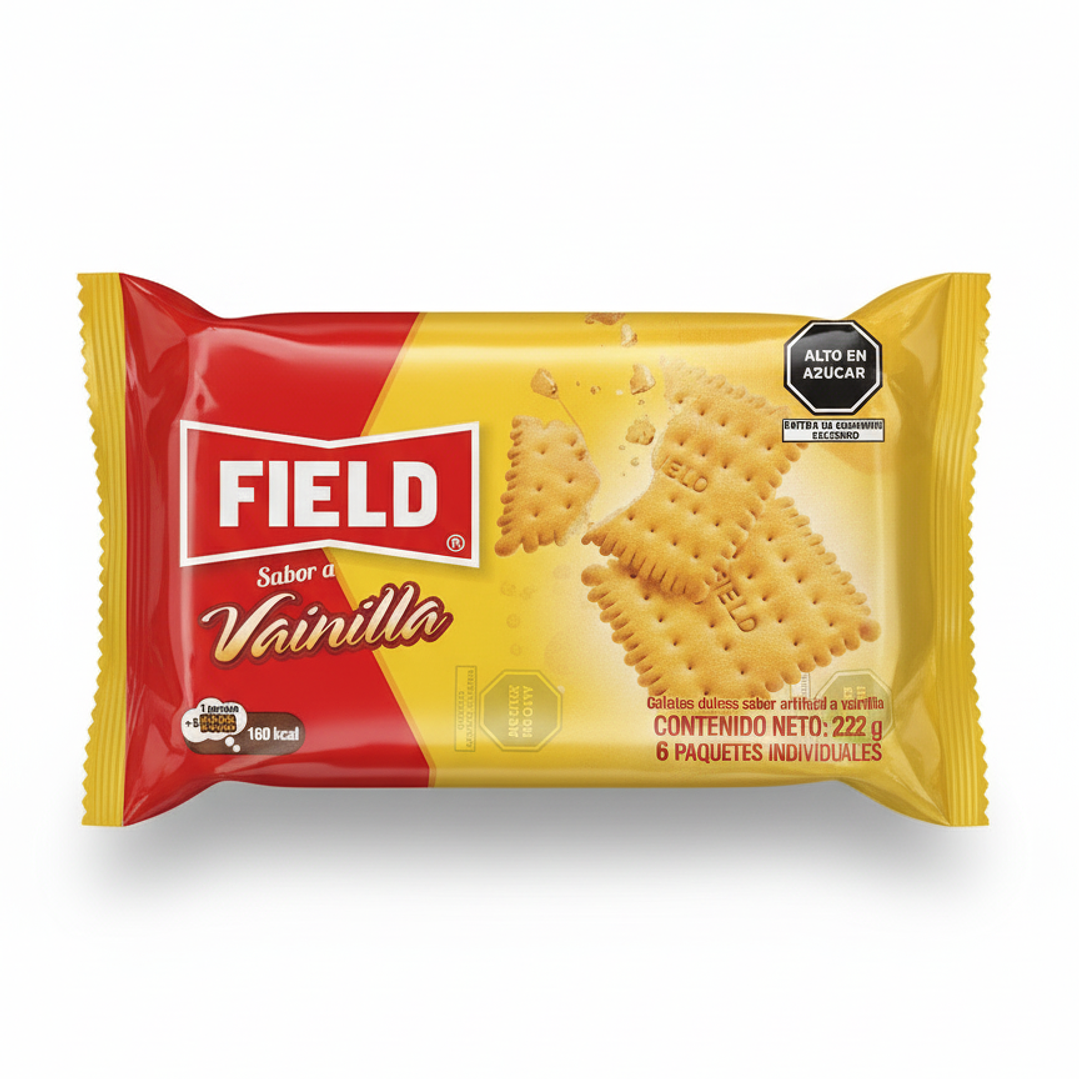 Galletas de Vainilla Field - 6 Unidades (Paquete x 222g) 1