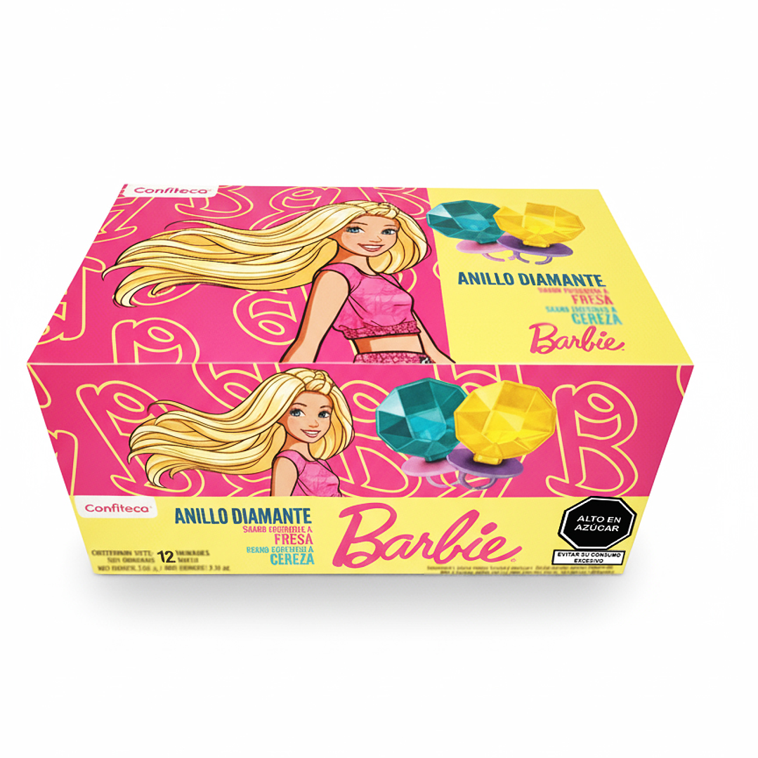 Anillos Diamante Barbie Confiteca - 12 Unid (156g) 1