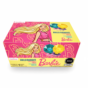 Anillos Diamante Barbie Confiteca - 12 Unid (156g)