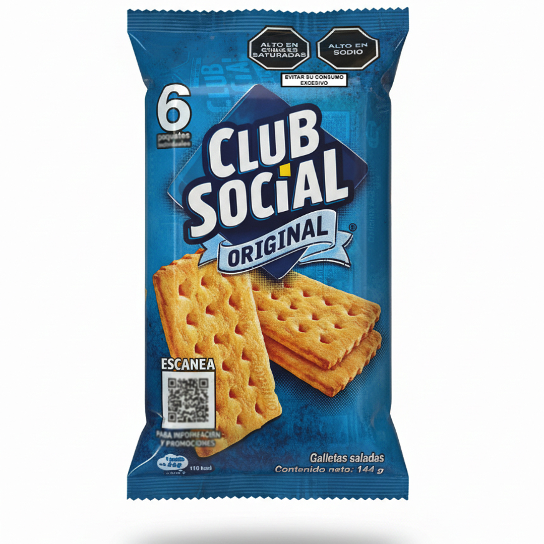 Galletas Club Social  - 6 Unidades (Paquete x144g) 1