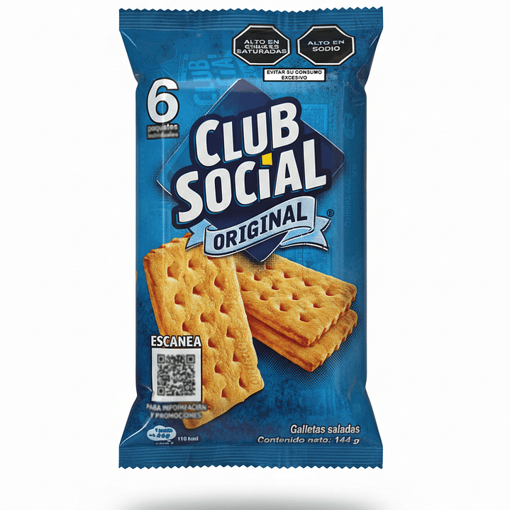 Galletas Club Social  - 6 Unidades (Paquete x144g) 1