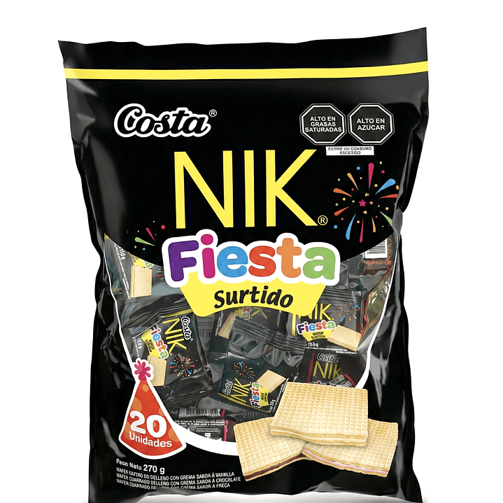 Mini Wafer Nik Fiesta Surtido Costa (20 unidades) 1