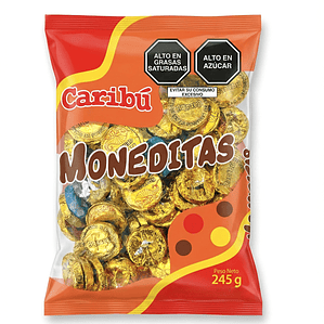 moneditas Caribú bolsa x 110 und 
