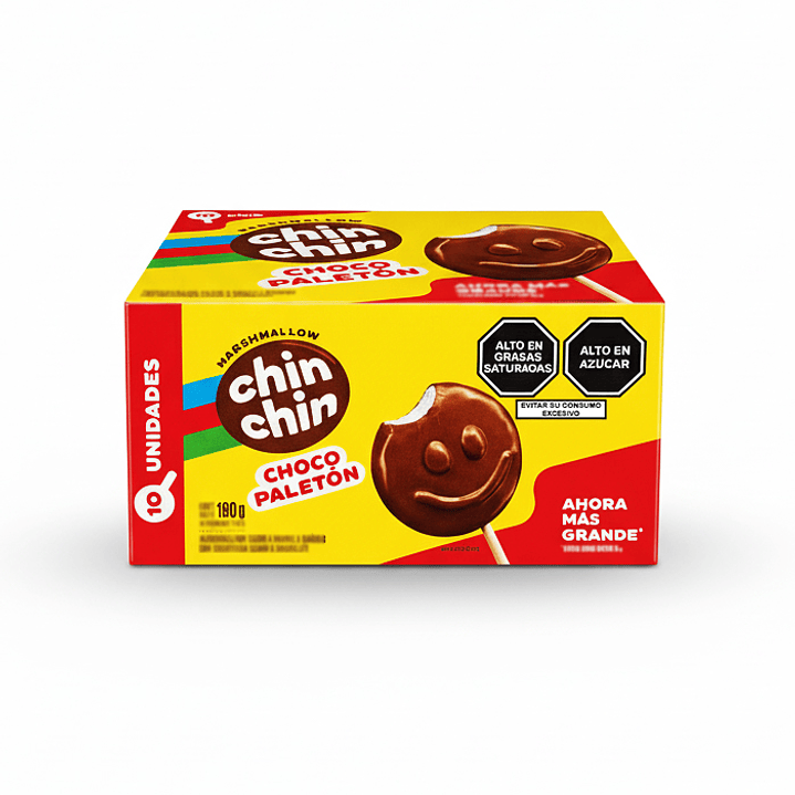 Marshmallow Chin Chin Choco Paletón - 10 Unidades (180g) 1