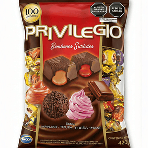 Bombones Privilegio Surtidos Arcor (100 unidades)