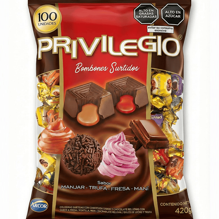 Bombones Privilegio Surtidos Arcor (100 unidades) 1