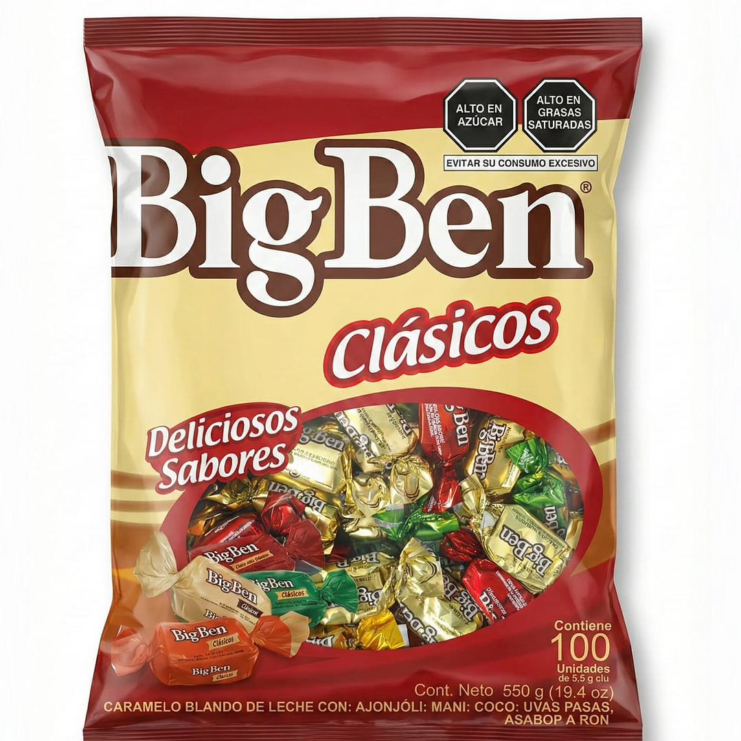 Caramelos Big Ben Clásicos Surtidos (100 unidades) 1