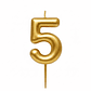 Velas Cromados Dorado de números  - Miniatura 6