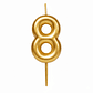 Velas Cromados Dorado de números  - Miniatura 9