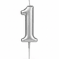 Velas Cromados plateado de números  - Miniatura 2