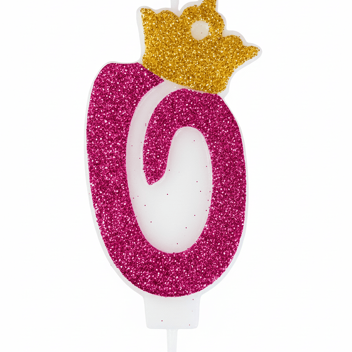 vela con corona color fuxia 1