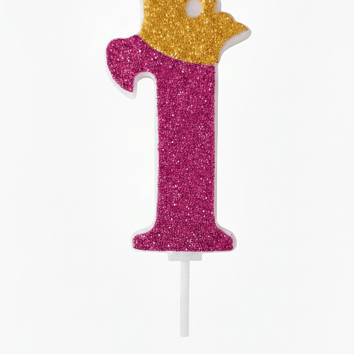 vela con corona color fuxia 2