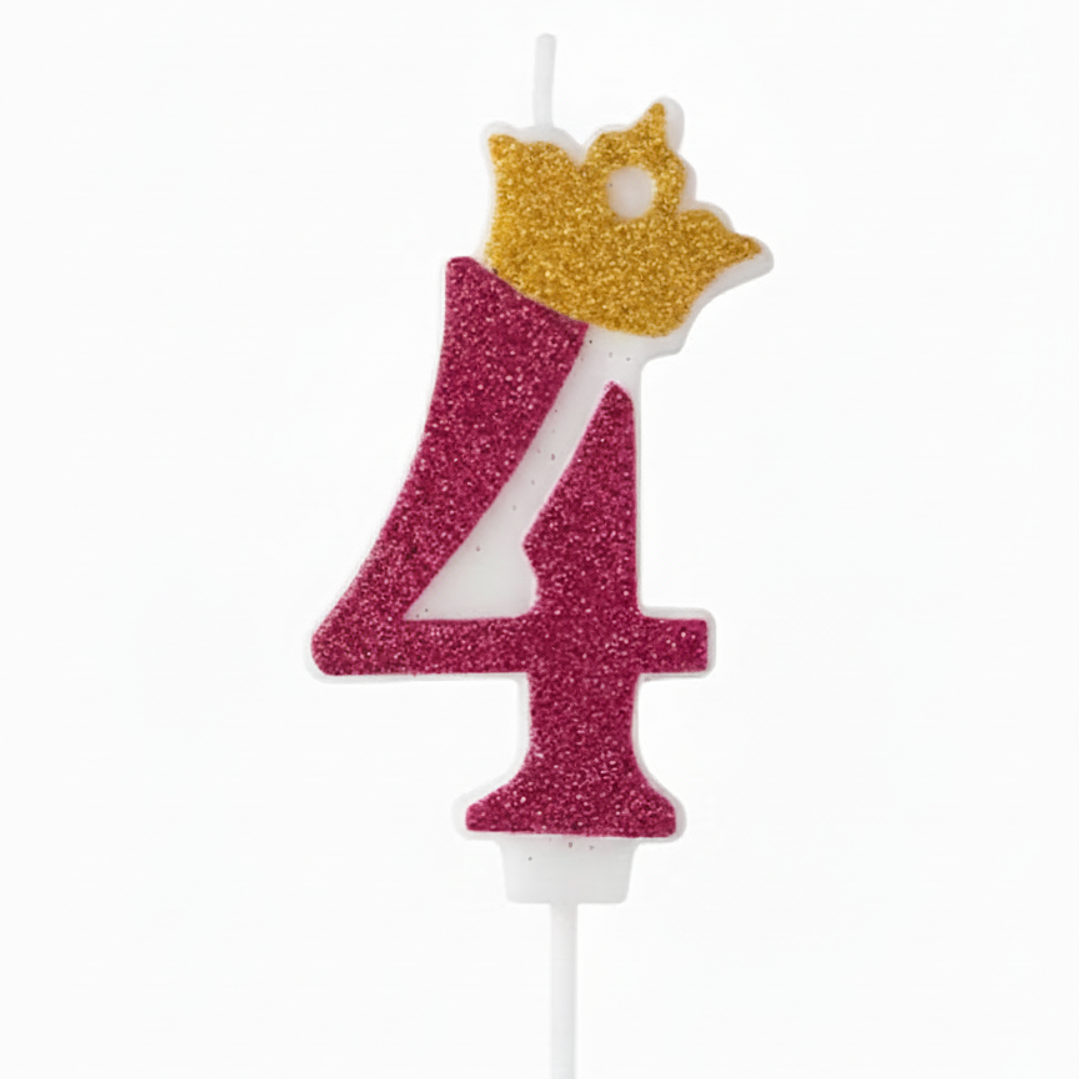 vela con corona color fuxia 5