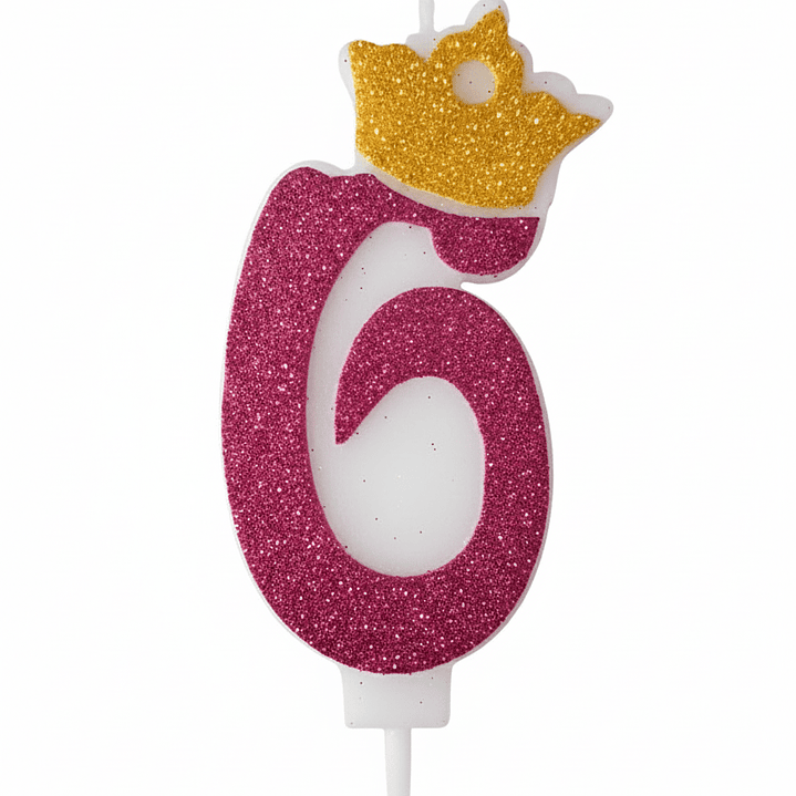 vela con corona color fuxia 7