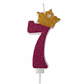 vela con corona color fuxia - Miniatura 8
