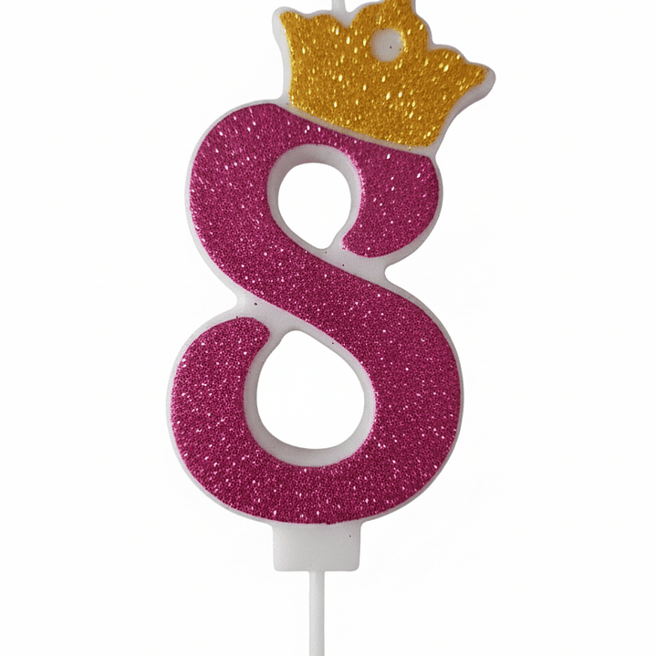 vela con corona color fuxia 9