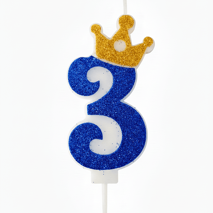 vela con corona color azul 4