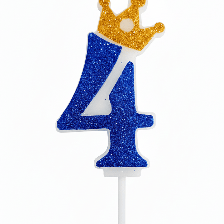 vela con corona color azul 5
