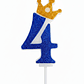 vela con corona color azul - Miniatura 5