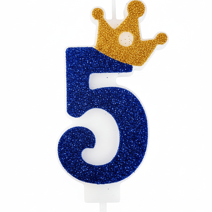 vela con corona color azul 6