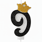 Vela con Número y Corona Escarchada color Negro  - Miniatura 10